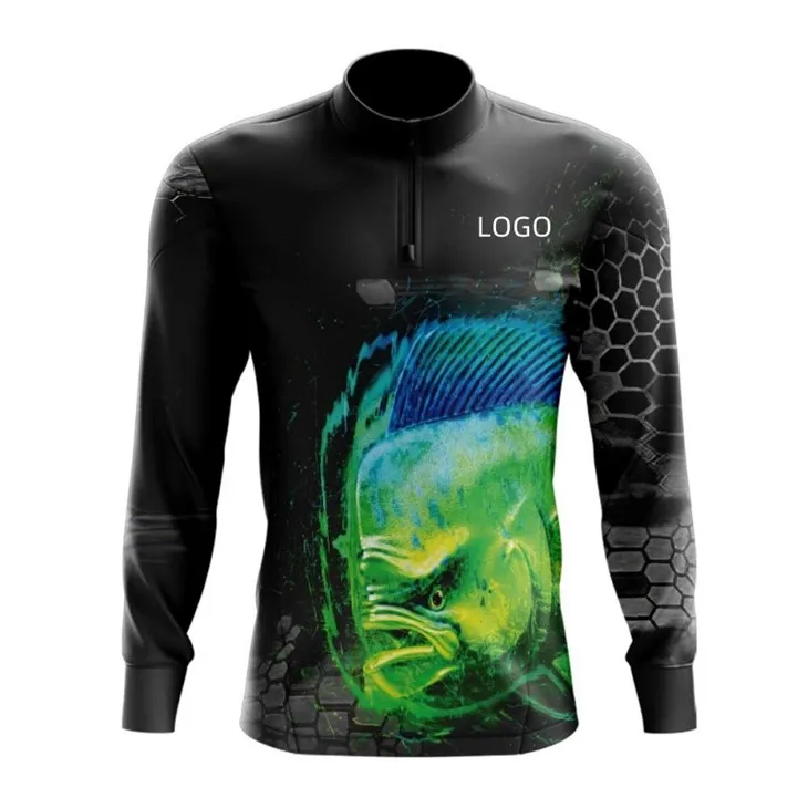 Aangepaste leverancier Outdoor Camping Upf 50 sneldrogend visshirt met lange mouwen